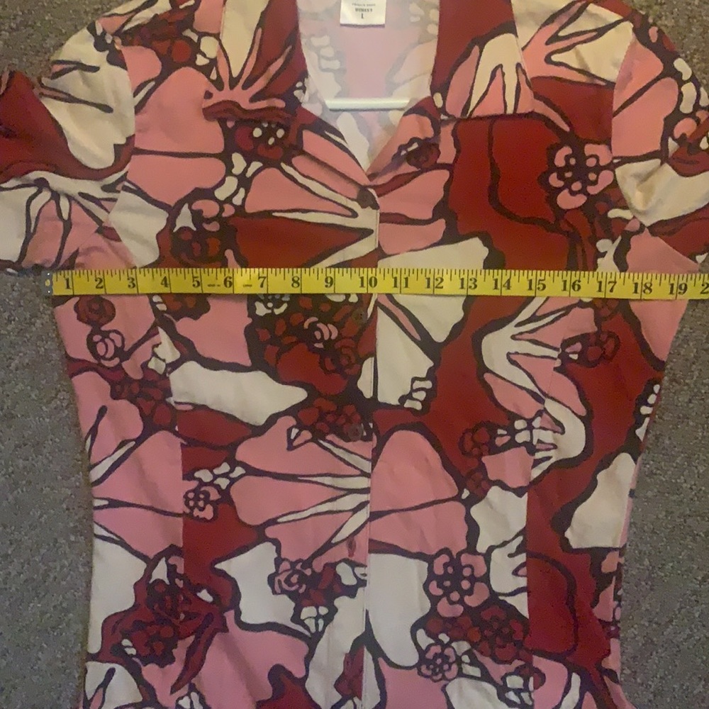 Patagonia Watergirl Women Sustainable Button Up Shirt Pink Red & White sz L - Picture 4 of 5